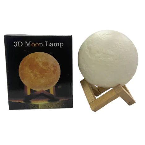 LÁMPARA LED LUNA 3D RECARGABLE