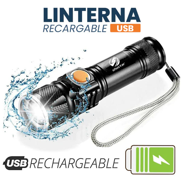 LINTERNA LÁSER PREMIUM LED RECARGABLE