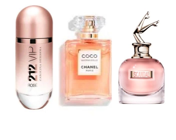 [COMPRA 1 LLEVA 3] - KIT DE PERFUMES IMPORTADOS - COCO CHANEL | SCANDAL | 212 VIP ROSE - (100ML CADA UNO)