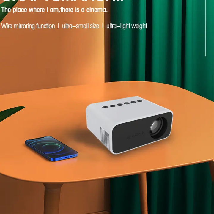 MINI PROYECTOR LED PORTÁRIL - CONEXIÓN TELÉFONO