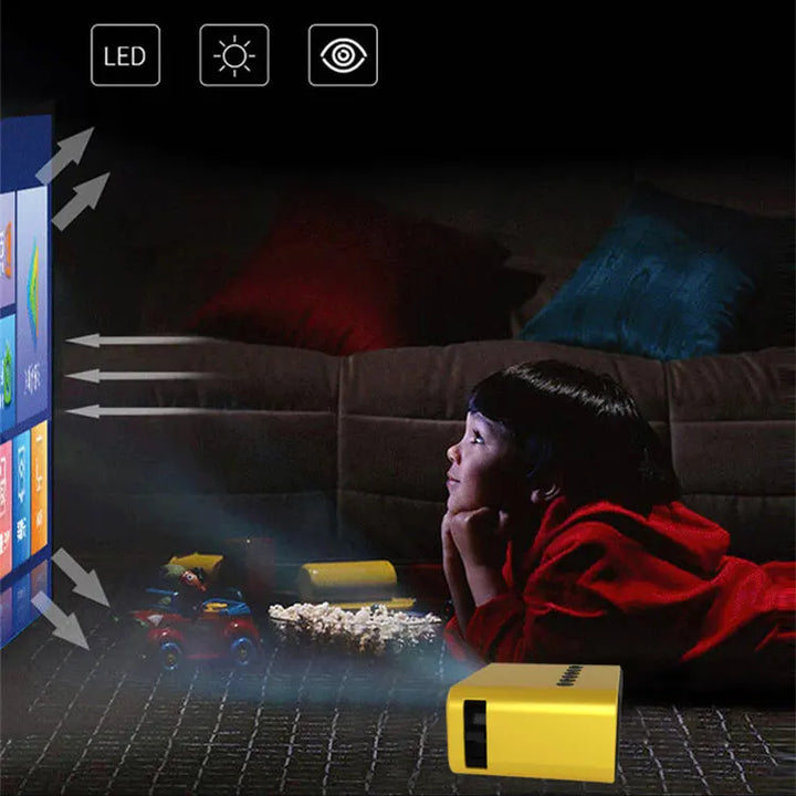 MINI PROYECTOR LED PORTÁRIL - CONEXIÓN TELÉFONO